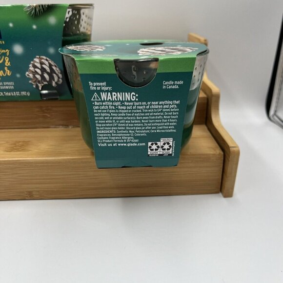 Glade Candle Twinkling Pine&Cedar/(1)3wick and (1) Two Pk/Limited Edition/6.8oz - Picture 4 of 6